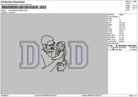 Dad Photoline 0506 Embroidery File 6 sizes