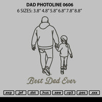 Dad Photoline 0606 Embroidery File 6 sizes