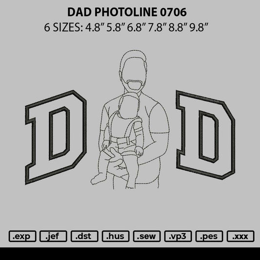 Dad Photoline 0706 Embroidery File 6 sizes