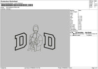 Dad Photoline 0706 Embroidery File 6 sizes