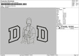 Dad Photoline 0706 Embroidery File 6 sizes