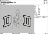 Dad Photoline 0706 Embroidery File 6 sizes