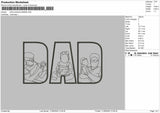 Dad Photoline 0906 Embroidery Machine Design File 6 sizes