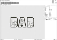 Dad Photoline 1024 Embroidery File 6 sizes