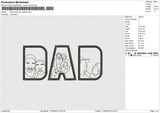 Dad Photoline 1024 Embroidery File 6 sizes