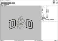 Dad Photoline 0406 Embroidery File 6 sizes
