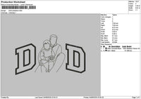 Dad Photoline 0406 Embroidery File 6 sizes