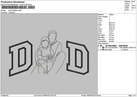 Dad Photoline 0406 Embroidery File 6 sizes