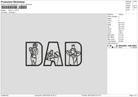 Dad v11 Embroidery File 6 sizes