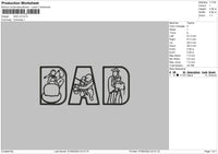 Dad V3 Embroidery File 6 sizes