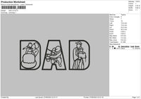 Dad V3 Embroidery File 6 sizes