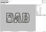 Dad V3 Embroidery File 6 sizes