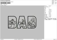 Dad V7 Embroidery File 6 sizes