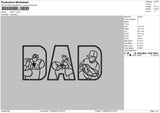 Dad V7 Embroidery File 6 sizes