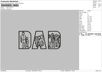 Dad V9 Embroidery File 6 sizes