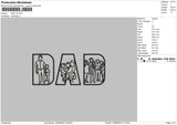 Dad V9 Embroidery File 6 sizes