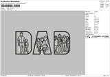 Dad V9 Embroidery File 6 sizes