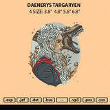Daenerys Embroidery File 4 size