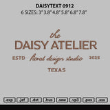 Daisytext 0912 Embroidery File 6 sizes