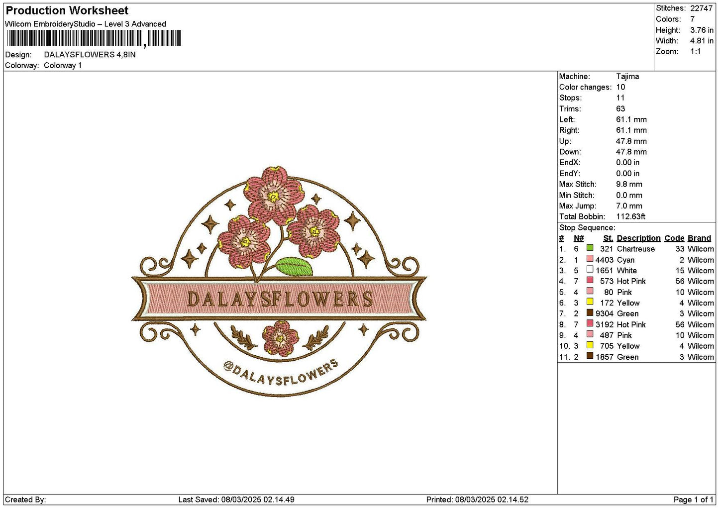 Flowerscircle 0803 Embroidery File 6 sizes