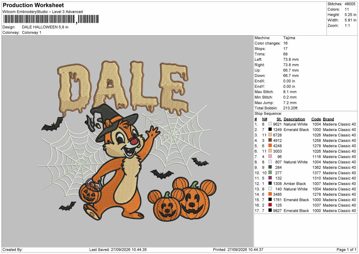 Dale Text Embroidery Machine Design 2 Files