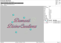 Damariitext Embroidery File 6 sizes