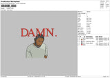 Damn Embroidery File 6 sizes