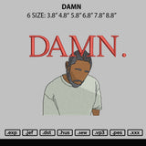 Damn Embroidery File 6 sizes