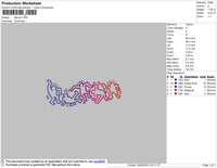 Dance Embroidery File 4 size