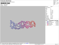 Dance Embroidery File 4 size