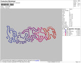 Dance Embroidery File 4 size