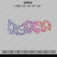 Dance Embroidery File 4 size