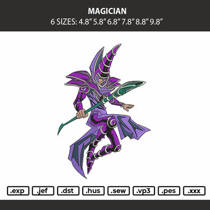 Magician Embroidery Machine Design File 6 sizes