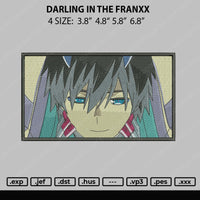 Darling In The Franxx Embroidery File 4 size