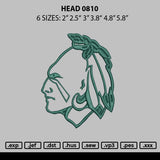 Head 0910 Embroidery File 6 sizes