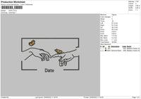 Date Embroidery File 6 sizes