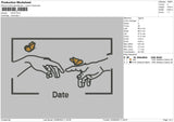 Date Embroidery File 6 sizes