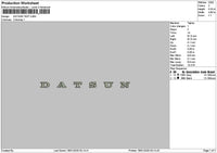 Datsuntext Embroidery File 6 sizes
