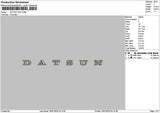 Datsuntext Embroidery File 6 sizes