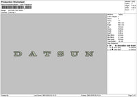 Datsuntext Embroidery File 6 sizes
