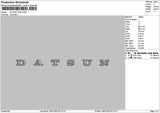 Datsuntext Embroidery File 6 sizes