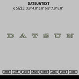 Datsuntext Embroidery File 6 sizes