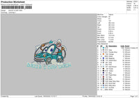Dauid's Car Embroidery File 4 size