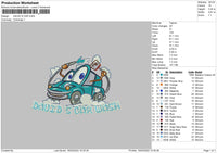 Dauid's Car Embroidery File 4 size