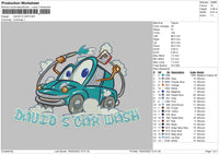 Dauid's Car Embroidery File 4 size