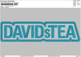 Davidstext Patch Embroidery File 6 sizes