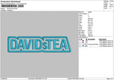 Davidstext Patch Embroidery File 6 sizes