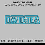 Davidstext Patch Embroidery File 6 sizes