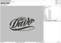 Davo Embroidery File 4 size