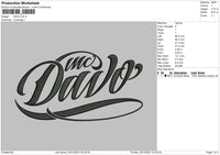 Davo Embroidery File 4 size